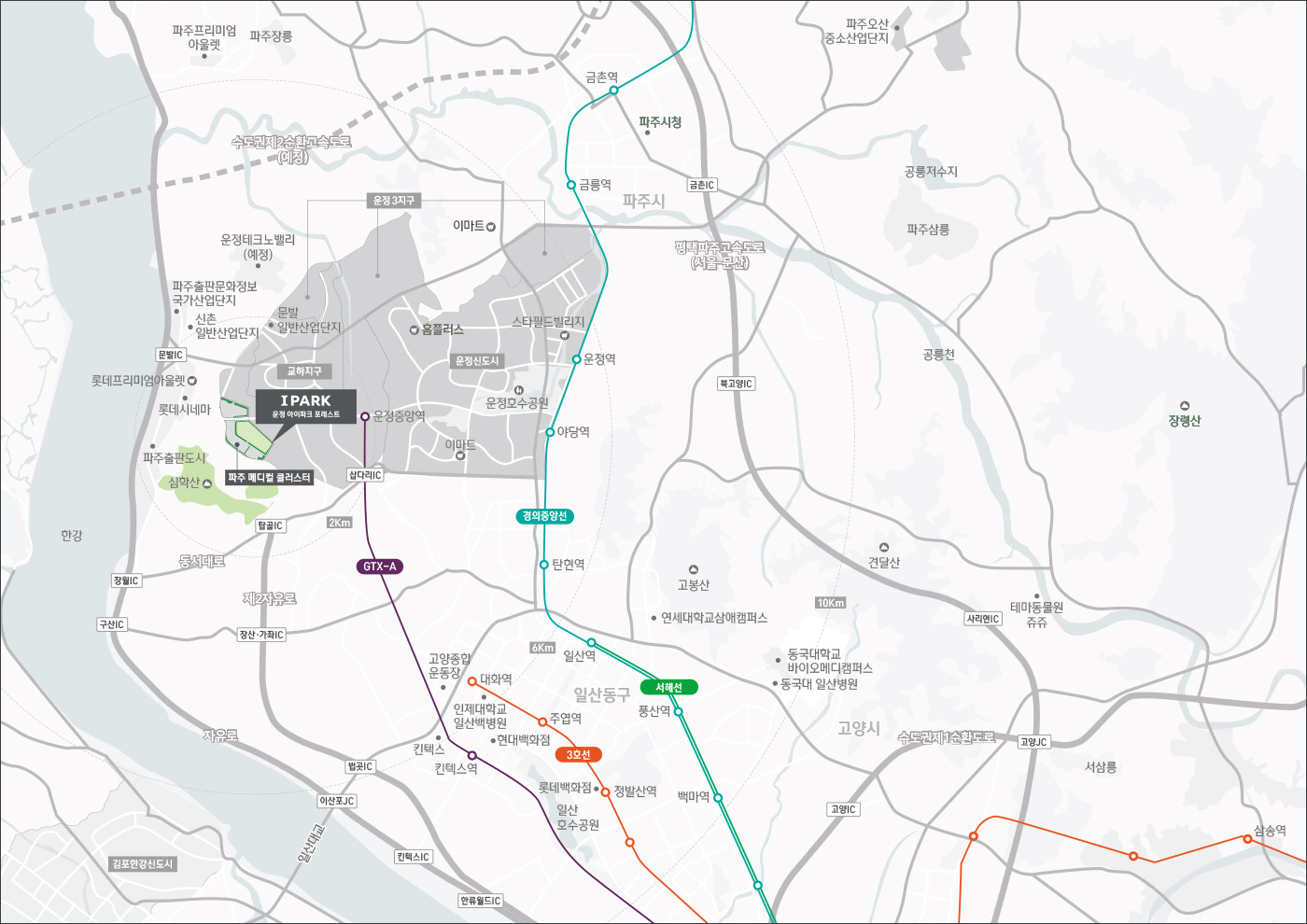 운정 아이파크 포레스트 입지도